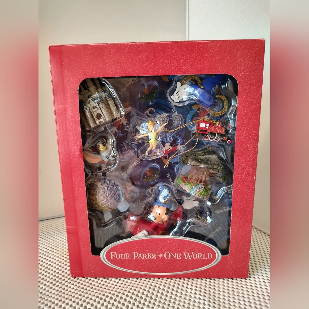Disney Storybook Ornament Set 8pcs Four Parks One World